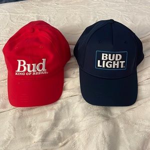 Cute Budweiser caps, think I’ve worn them each twice. Not really a hat girl lol